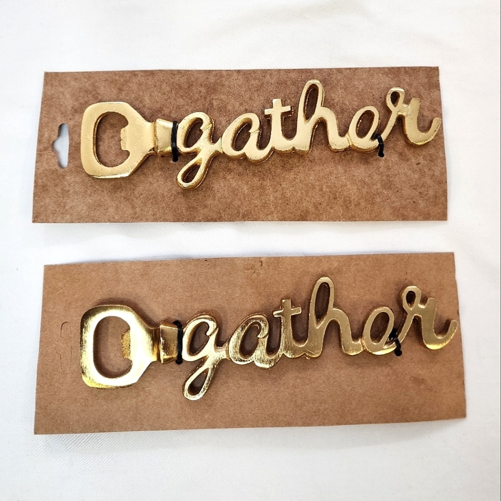 Gold 'Gather' Bottle Openers Heavyweight - Picture 1 of 12